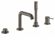 Смеситель однорычажный на борт ванны с душем Grohe коллекция Essence матовый графит 19578AL1