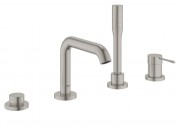 Смеситель однорычажный на борт ванны с душем Grohe коллекция Essence суперсталь 19578DC1