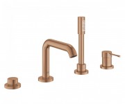 Смеситель однорычажный на борт ванны с душем Grohe коллекция Essence матовый теплый закат 19578DL1