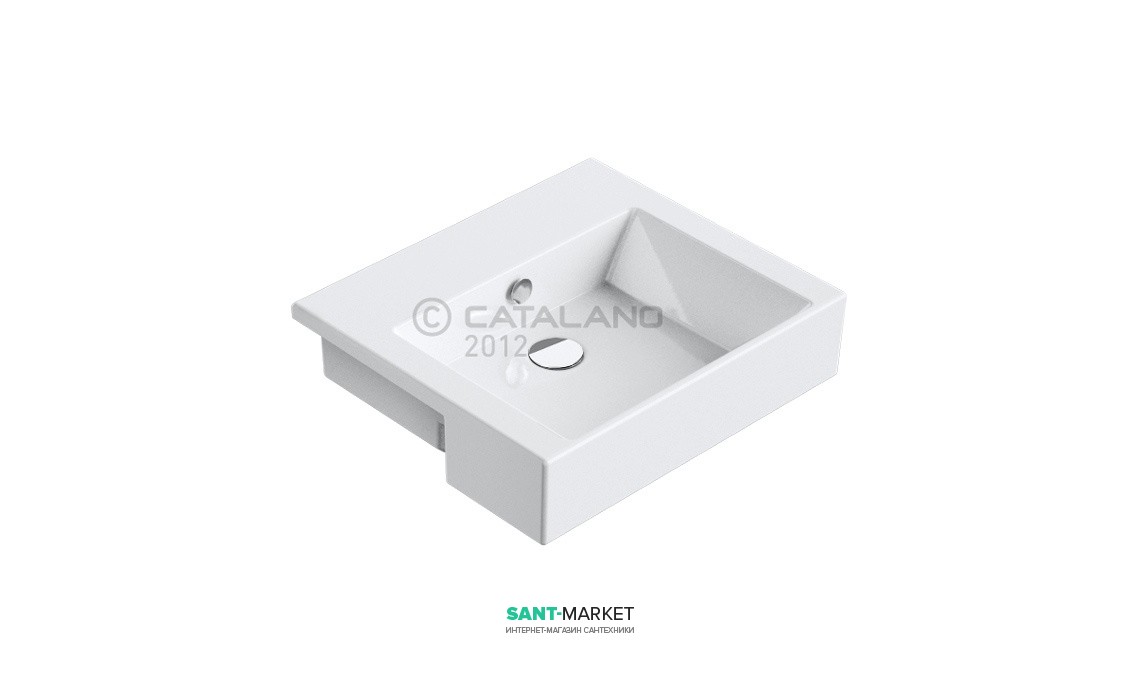 Раковина  для ванной полувстраиваемая Catalano PREMIUM 55х47 см белая 1LSVP00