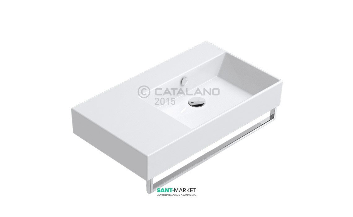Раковина для ванной подвесная Catalano PREMIUM UP 80х47 см правосторонняя белая 180DVP00