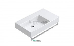 Раковина для ванної підвісна Catalano PREMIUM UP 80х47 см левосторонняя біла 180SVP00