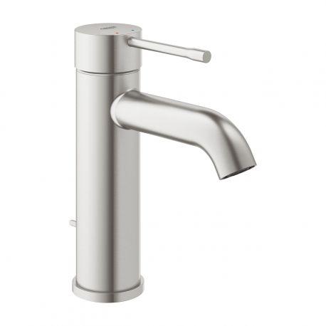 Смеситель для раковины однорычажный Grohe коллекция Essence с донным клапаном суперсталь 23589DC1