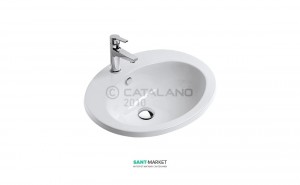 Раковина для ванной накладная Catalano Zero 57x47x20 см белая  1INZE00