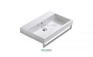 Раковина для ванной накладная  Catalano Zero 75х50 см без отв. под смеситель белая 175ZE00