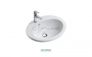 Раковина для ванної накладна Catalano Zero 57x47x20 см біла 1INZE00