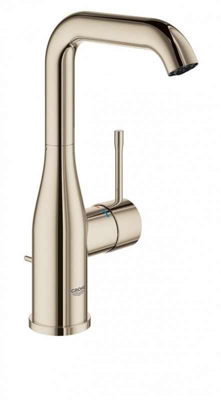Смеситель для раковины однорычажный с донным клапаном Grohe Essence полированный никель 32628BE1