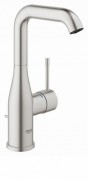 Смеситель для раковины однорычажный с донным клапаном Grohe Essence суперсталь 32628DC1