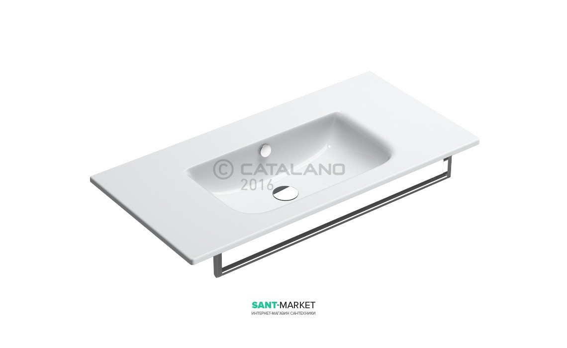 Раковина для ванної підвісна Catalano SFERA 100х48 см без відп. під змішувач біла 1100SFN00