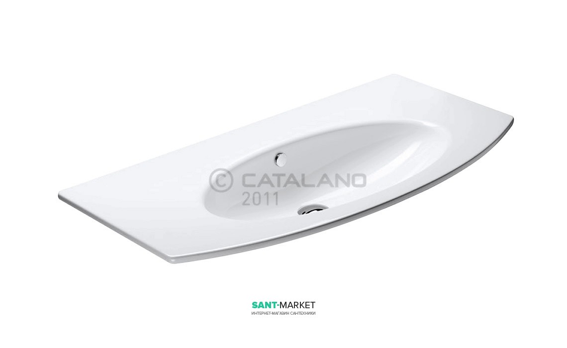 Раковина для ванной подвесная Catalano VELIS 102х51 см без отв. под смеситель  белая 1102VL00