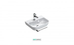 Раковина для ванной подвесная Catalano SFERA 45х34 см 1 отв. под смеситель белая 145BSF00