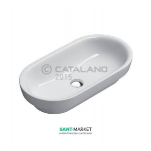 Раковина для ванной накладная Catalano SFERA 55х35 см без отв. под смеситель белая 155ASF00