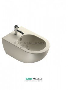 Биде подвесное Catalano SFERA 1 отв. под смеситель серое матовое 35х54 см 1BSF54GS