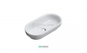 Раковина для ванной накладная Catalano SFERA 70х37 см без отв. под смеситель  белая 170ASF00