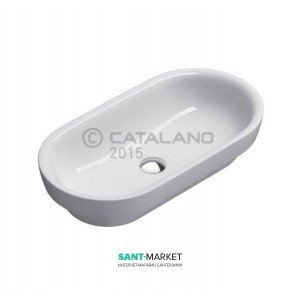 Раковина для ванной накладная Catalano SFERA 55х35 см без отв. под смеситель белая 155ASF00