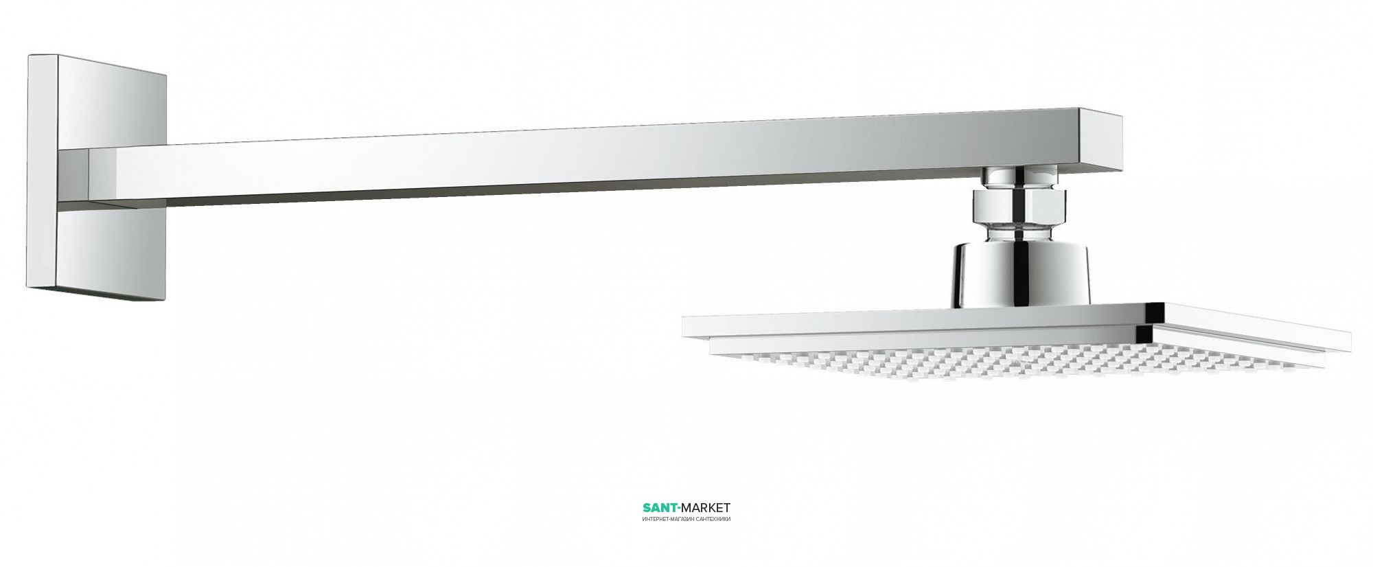 Верхній душ Grohe Euphoria Cube з кронштейном 15 см хром 26073000