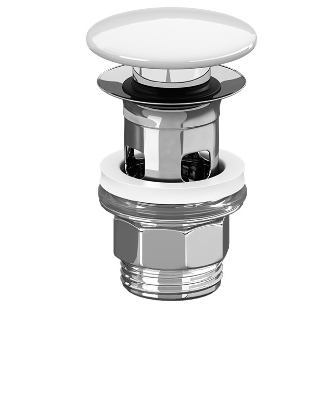 Донный клапан с керамической крышкой Villeroy&Boch Push-open белый 8L033401