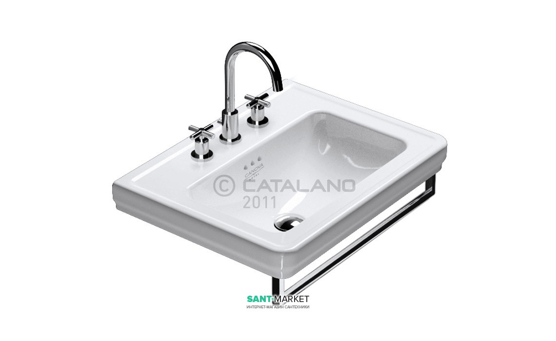 Раковина для ванной подвесная Catalano Canova Royal 60x46 см 1 отв. под смеситель  белая 160CV00