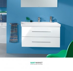 Тумба с раковиной Villeroy&Boch Avento 80 белый 4156A891