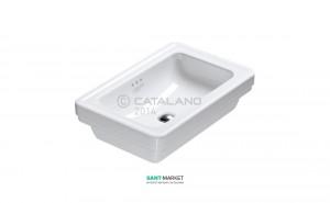 Раковина для ванної накладна Catalano Canova Royal без відп. під змішувач 60х46 см біла 160ACV00
