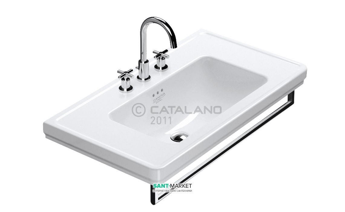 Раковина для ванной подвесная Catalano Canova Royal 90x50 см 1 отв. под смеситель  белая 190CV00