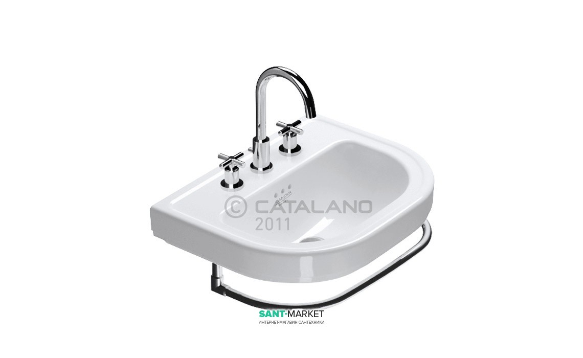 Раковина для ванной подвесная Catalano Canova Royal 56x44 см 1 отв. под смеситель  белая 156CV00