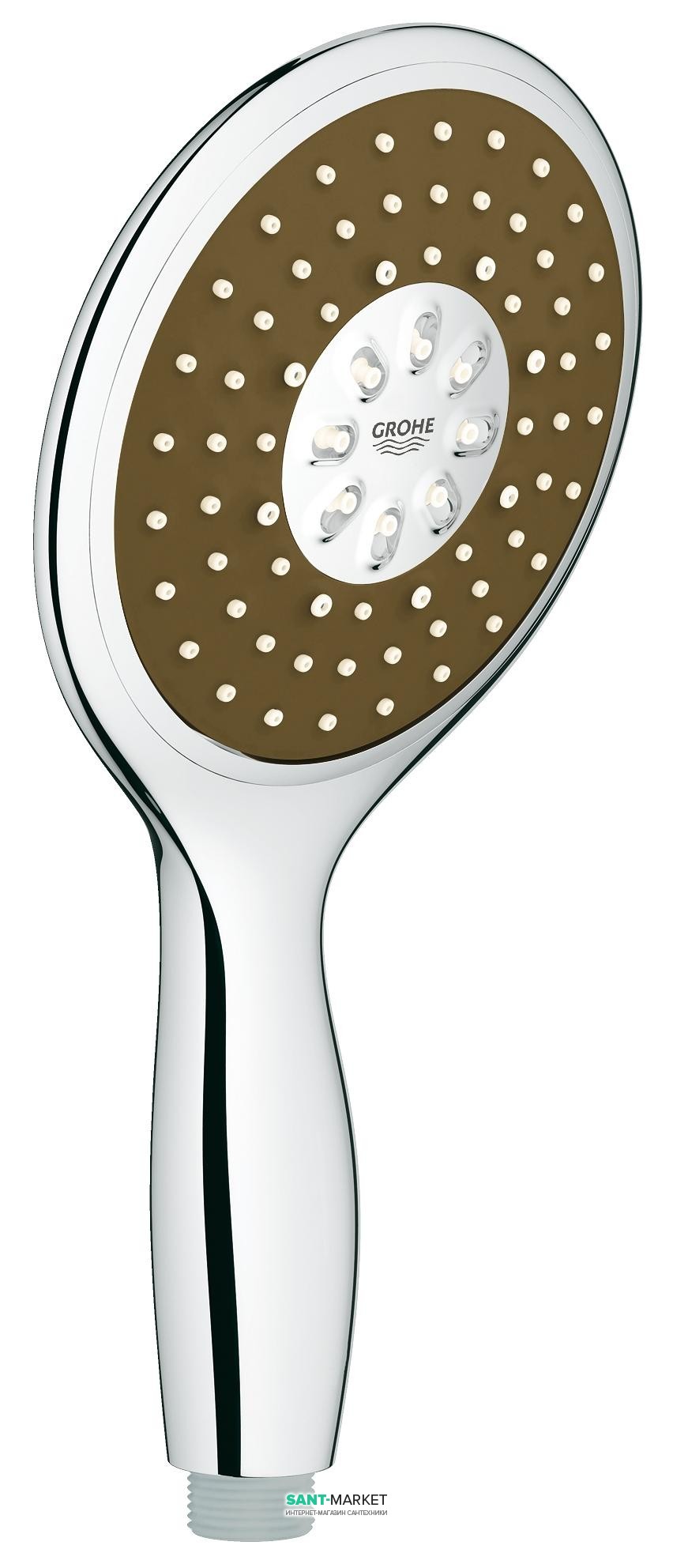 Душова лійка Grohe колекція Power & Soul 130 (4 режими струменя) хром / глиняний 27672HF0