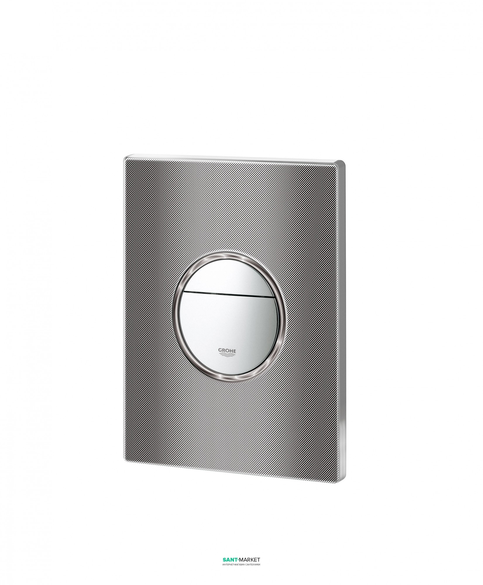 Кнопка змиву Grohe для унітазу Grohe Nova Cosmopolitan Print (3 режими змиву) хром / чорна графіка 38847XG0