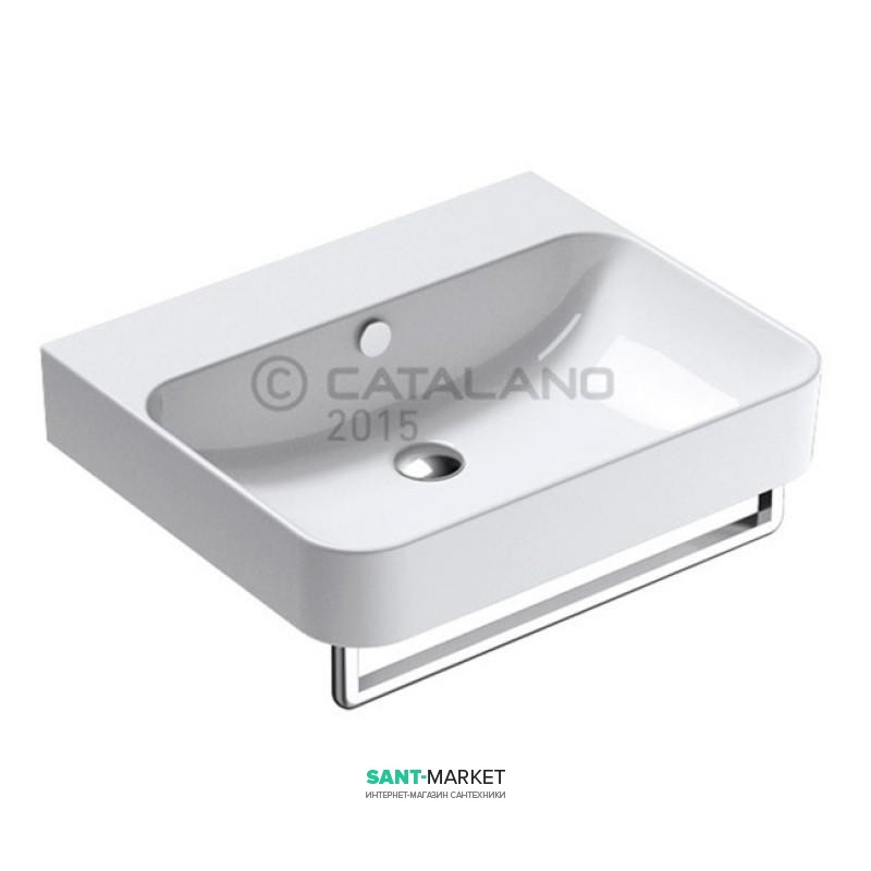 Раковина для ванной подвесная Catalano Green 60х50 см без отверстий под смеситель белая  160GR00
