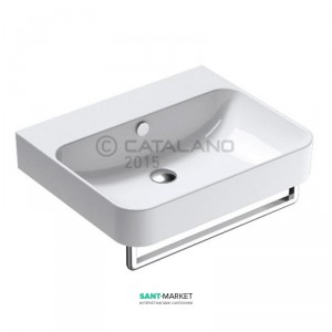 Раковина для ванної підвісна Catalano Green 60х50 см без отворів під змішувач біла 160GR00