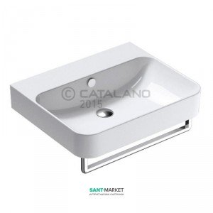 Раковина для ванной подвесная Catalano Green 60х50 см без отверстий под смеситель белая  160GR00