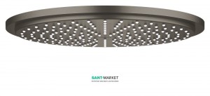 Лейка для верхнего душа с тропическим душем Grohe коллекция Rainshower Cosmopolitan Metal матовый графит 27477AL0