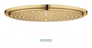 Лейка для верхнего душа с тропическим душем Grohe коллекция Rainshower Cosmopolitan Metal холодный рассвет 27477GL0