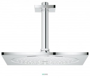Верхний душ с потолочный кронштейном Grohe Rainshower F-series 25.4х25.4см с ограничением расхода воды хром 26071000