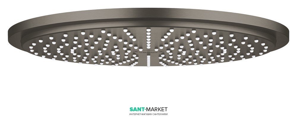 Лейка для верхнего душа с тропическим душем Grohe коллекция Rainshower Cosmopolitan Metal матовый графит 27477AL0