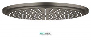 Лейка для верхнього душа з тропічним душем Grohe колекція Rainshower Cosmopolitan Metal матовий графіт 27477AL0