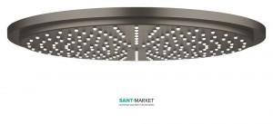 Лейка для верхнього душа з тропічним душем Grohe колекція Rainshower Cosmopolitan Metal матовий графіт 27477AL0