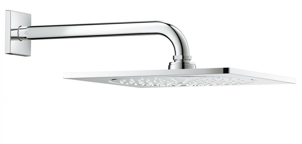 Верхній душ з кронштейном Grohe Rainshower F-series 25.4х25.4см з обмеженням витрати води хром 26070000