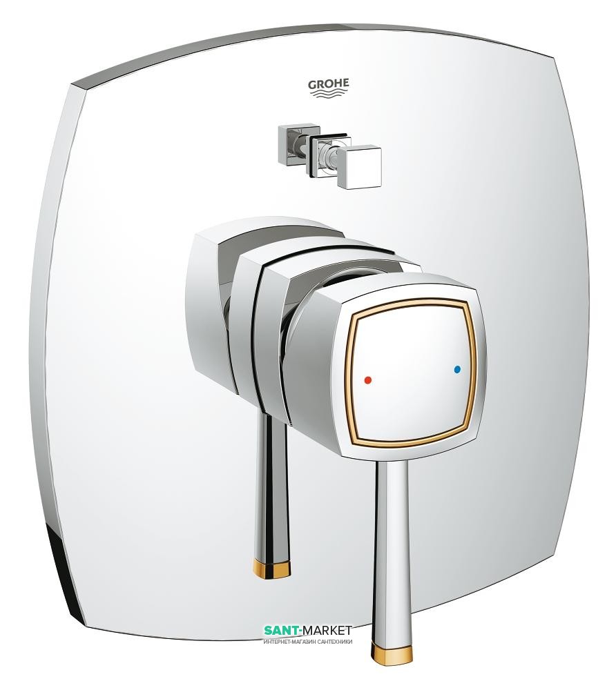 Смеситель скрытый (встраиваемый) Grohe коллекция Grandera хром/золото 19920IG0