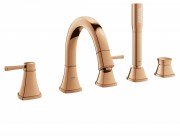 Смеситель двухвентильный на борт ванны Grohe Grandera с душевым гарнитуром теплый закат 19919DA0