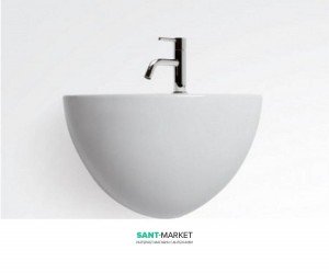 Раковина для ванной подвесная Cielo  Le Giare 56x45x35 см 1 отв. под смеситель белая матовая  LGLS56/TL