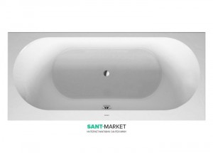 Ванна акриловая прямоугольная  с двумя наклонами для спины Duravit Darling New 190x90x46 белая 700245000000000