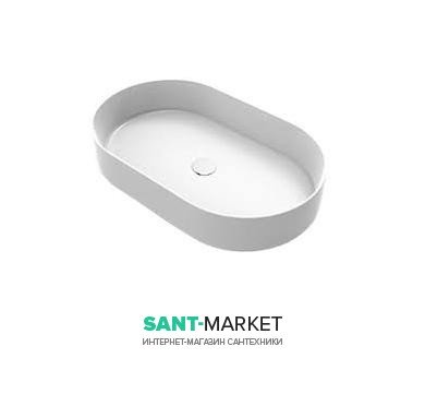 Раковина для ванної накладна Cielo Shui 60x38 см без відп. під змішувач біла SHCOLAO60