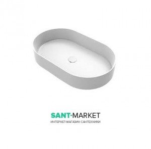 Раковина для ванної накладна Cielo Shui 60x38 см без відп. під змішувач біла SHCOLAO60