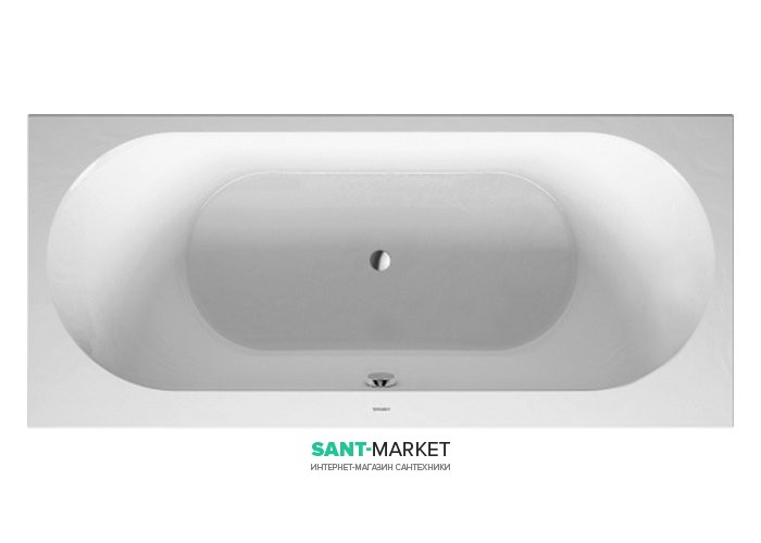 Ванна акриловая прямоугольная  с двумя наклонами для спины Duravit Darling New 180x80х46 белая 700244000000000