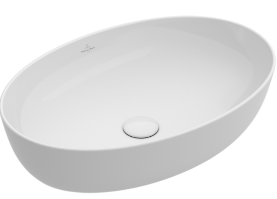 Раковина для ванної накладна Villeroy & Boch ARTIS 61x41 см без відп. під змішувач альпін біла 419861R1