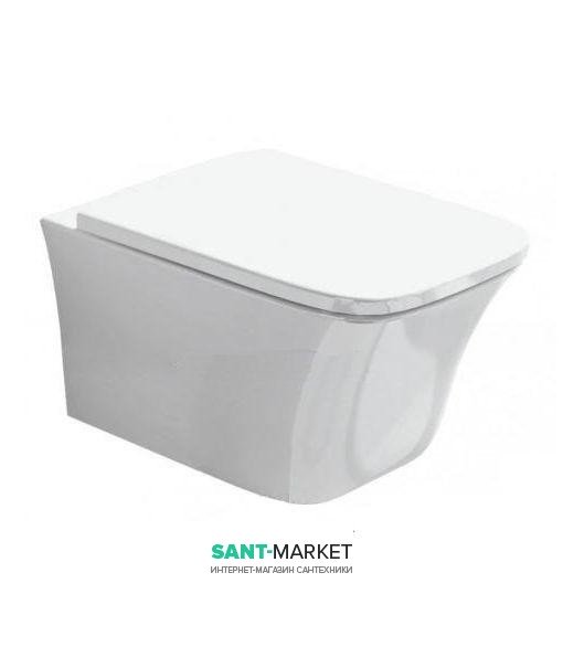 Унитаз подвесной ArtCeram Cow 38х52 см белый CWV001 + Крепления для подвесного унитаза ArtCeram