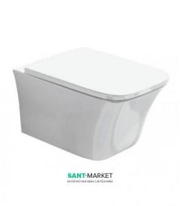 Унитаз подвесной ArtCeram Cow 38х52 см белый CWV001 + Крепления для подвесного унитаза ArtCeram