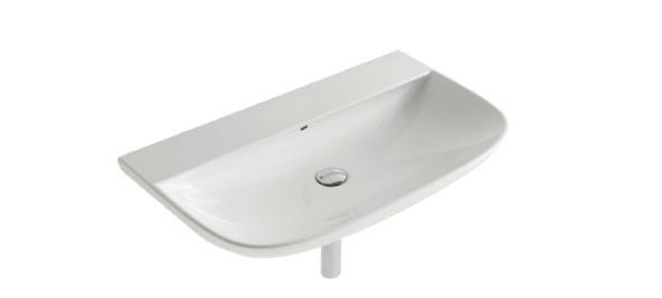 Раковина для ванной подвесная Globo STOCKHOLM 80x50x12 см без отверстий под смеситель белая  LA080.BI