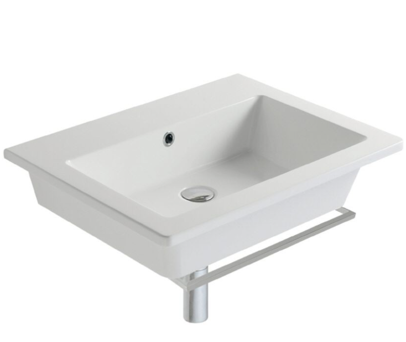 Раковина для ванної підвісна Globo FORTY3 60х47х14 см без отворів під змішувач біла FO060.BI